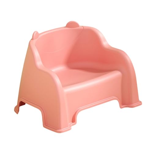 Colcolo Kleiner Hocker, Schuhwechselhocker, stabile, tragbare Fußstütze mit Rückenlehne, Kinderhocker für Badezimmer, Eingangsbereich, Nachttisch, Rosa