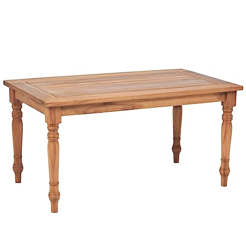 QJBSAVVA Batavia Couchtisch, Druckertisch Beistelltisch Holz Konsolentisch Schmal Kleines Bücherregal Geeignet für Schlafzimmer Study Room Zuhause Büro Kolonialstil Teak 90 x 50 x 45 cm