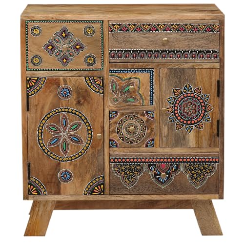 Marrakesch Exquisite aus Holz bunt 68cm groß | Orientalische Deko kleine Schubladenkommode Intarsien für stilvolle Aufbewahrung und Deko Wohnzimmer