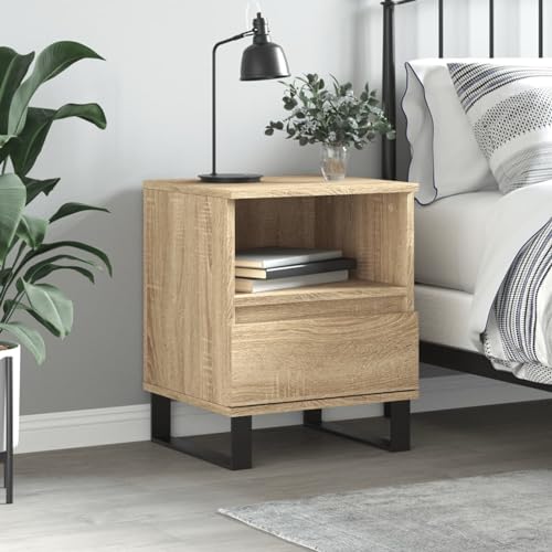 LAPOOH Sonoma Eiche 40x35x50 cm Holzwerkstoff, Nachtschrank, Nachtkästchen, Bedside Table, Nachtkommode, Nightstand,, Nachtkonsole   830642