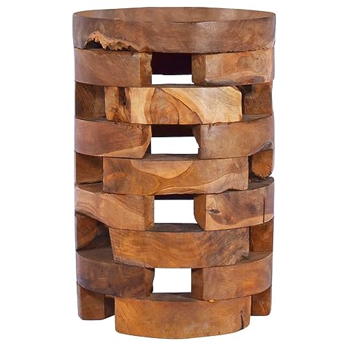 LAPOOH Nachttisch, Nachtschrank, Nachtkästchen, Nachtkommode, Bedside Table, Nacht Tisch, 30x30x45 cm Massivholz Teak