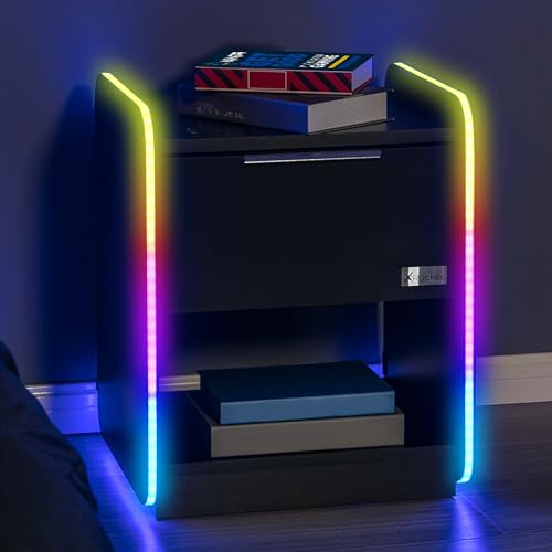 X Rocker Electra Gaming Nachtschrank mit RGB-Beleuchtung & Wireless Charging