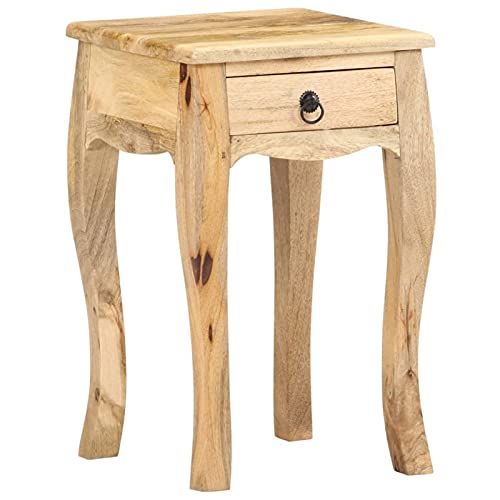 Sufrk Nachttisch 28x28x46 cm Bedside Table Tisch Wohnzimmer Nachttischschrank Beistelltisch Nachttische Massivholz Mango - 321707