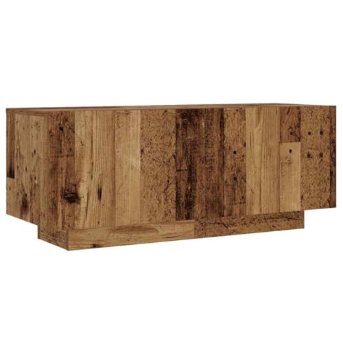 Generisch Nachttisch Altholz-Optik 100x35x40 cm Holzwerkstoff,Beistellsch rank,Kommode Mit Schubladen,Kommoden & Sideboards Wird Im BüRo, Wohnzimmer, Schlafzimmer Usw. Verwendet